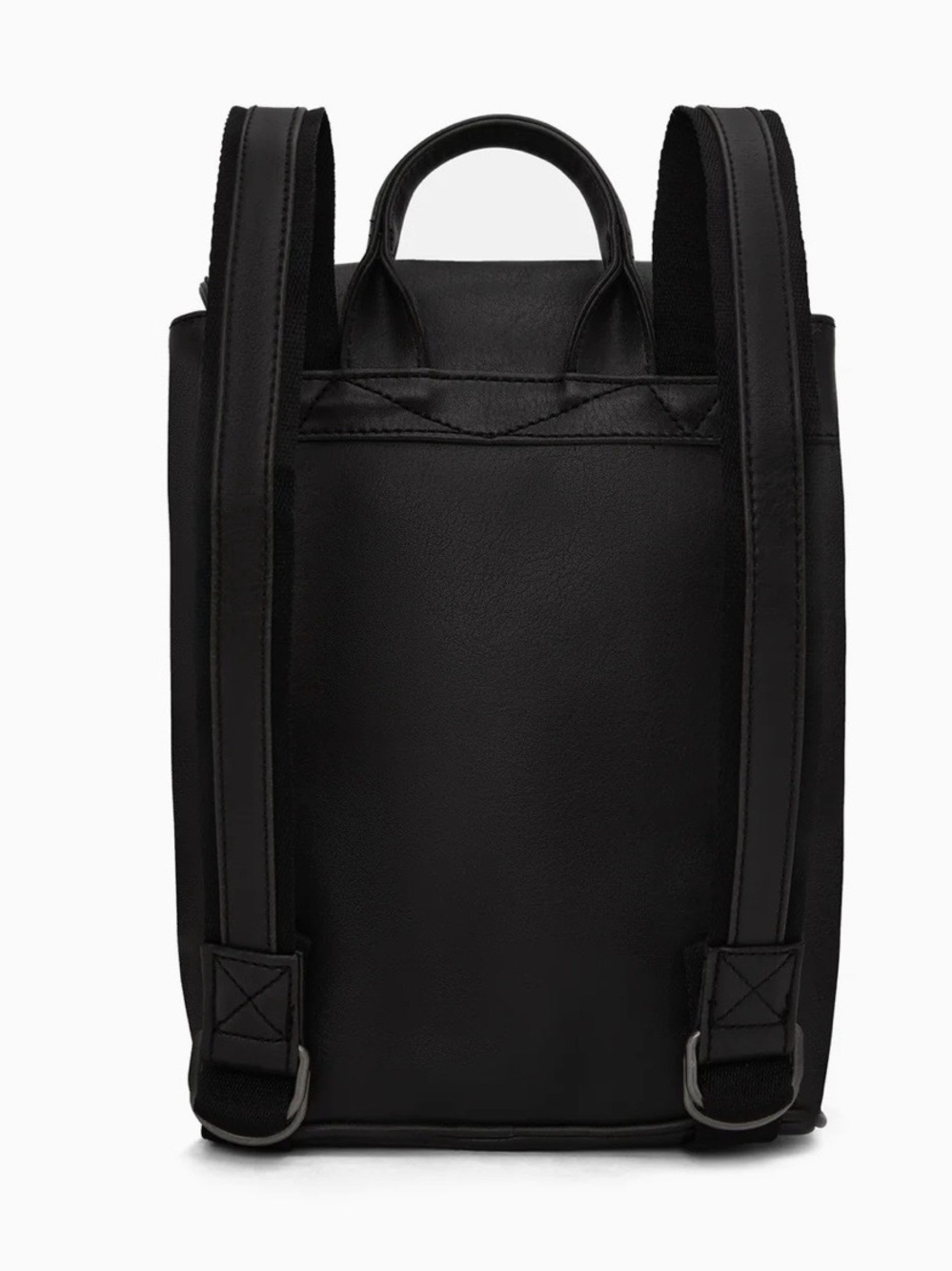 Matt & Nat Black Vegan Leather Flap Backpack - Picture 8 of 9